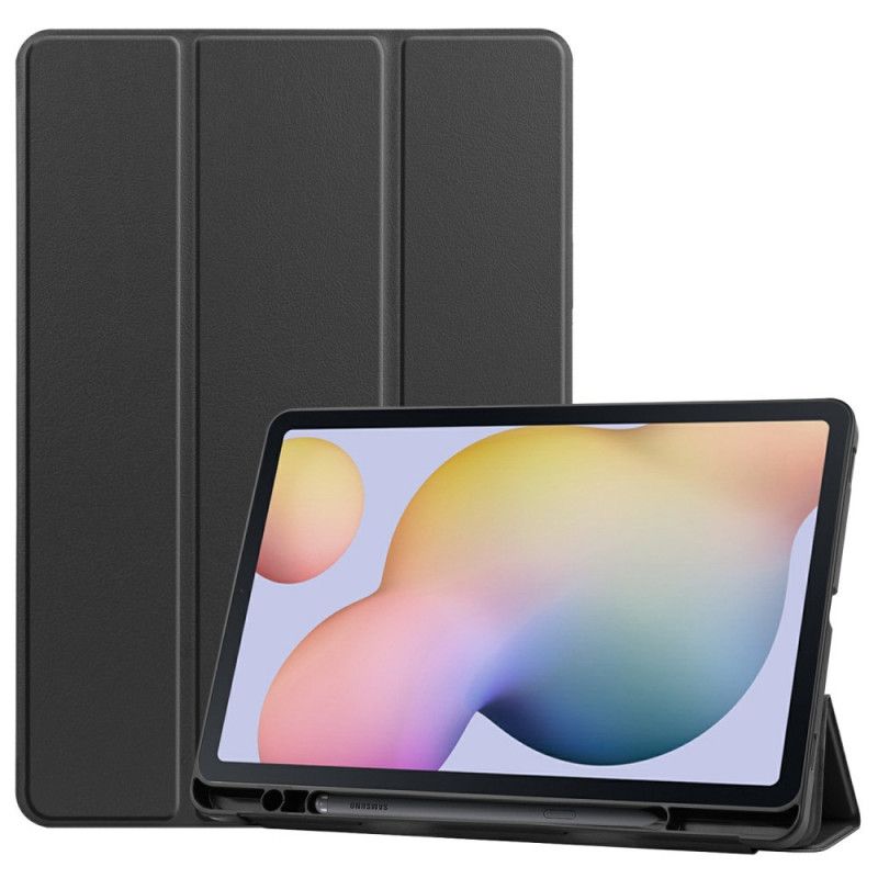 Smart Case Samsung Galaxy Tab S7 Schwarz Dreifach Gefalteter Stifthalter