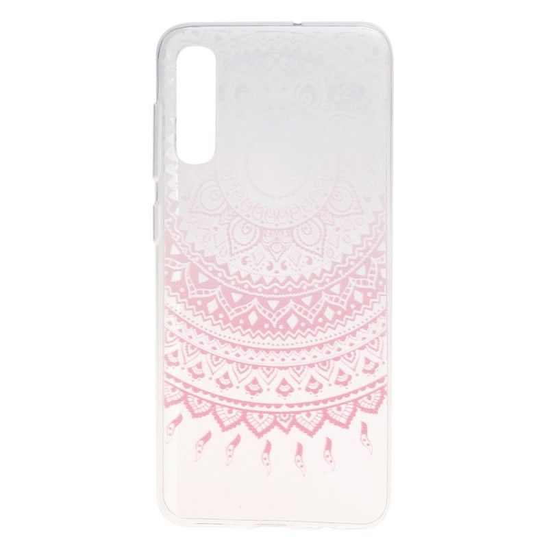 Hülle Für Samsung Galaxy A50 Pink Transparentes Buntes Mandala