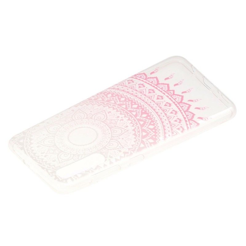 Hülle Für Samsung Galaxy A50 Pink Transparentes Buntes Mandala