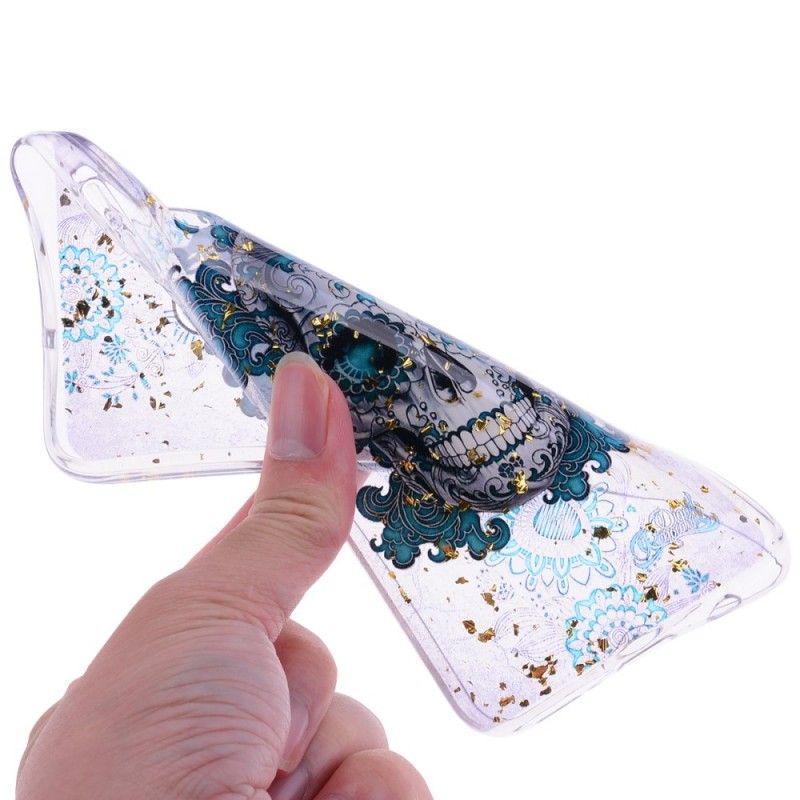 Hülle Samsung Galaxy A50 Blauer Schädel