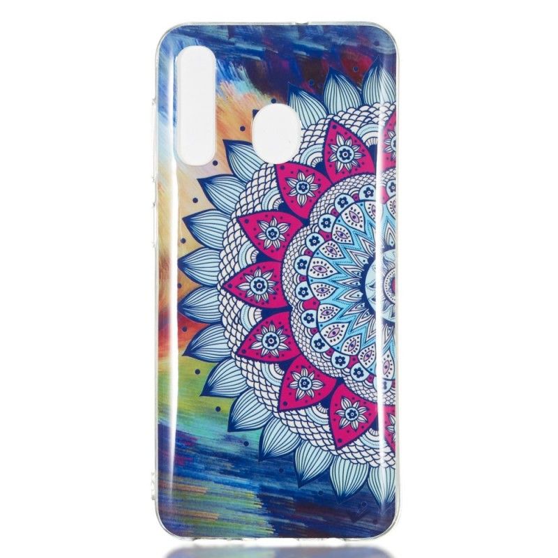 Hülle Samsung Galaxy A50 Fluoreszierendes Farbiges Mandala