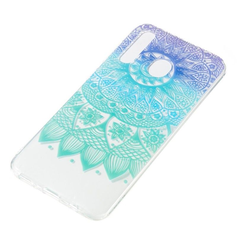 Hülle Samsung Galaxy A50 Transparentes Blaues Mandala