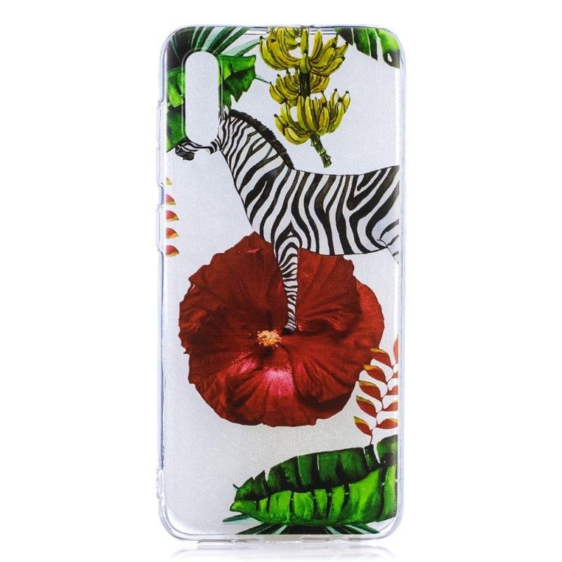 Hülle Samsung Galaxy A50 Zebra Und Blumen