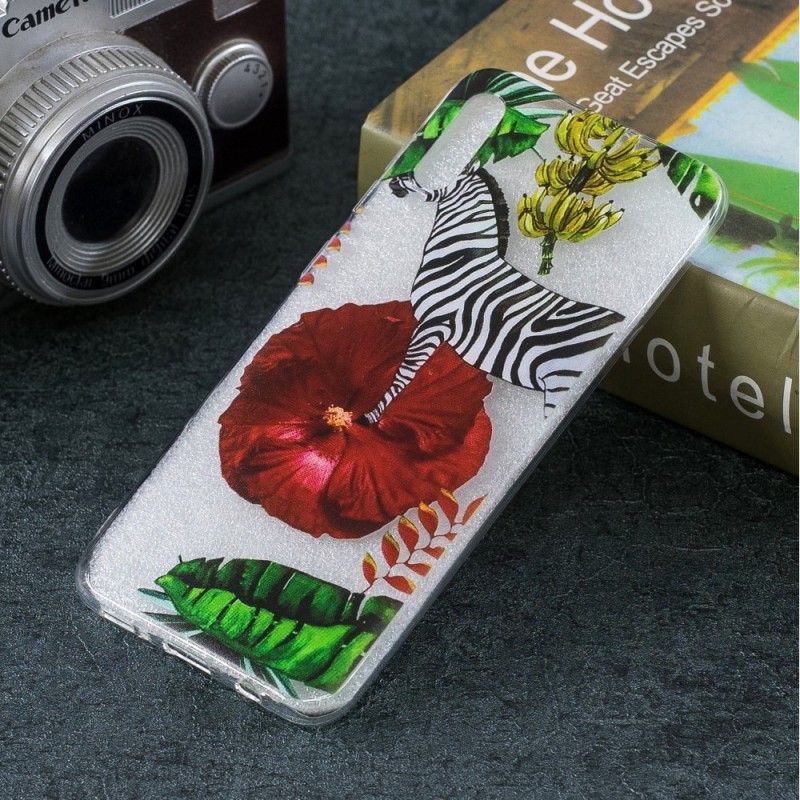 Hülle Samsung Galaxy A50 Zebra Und Blumen