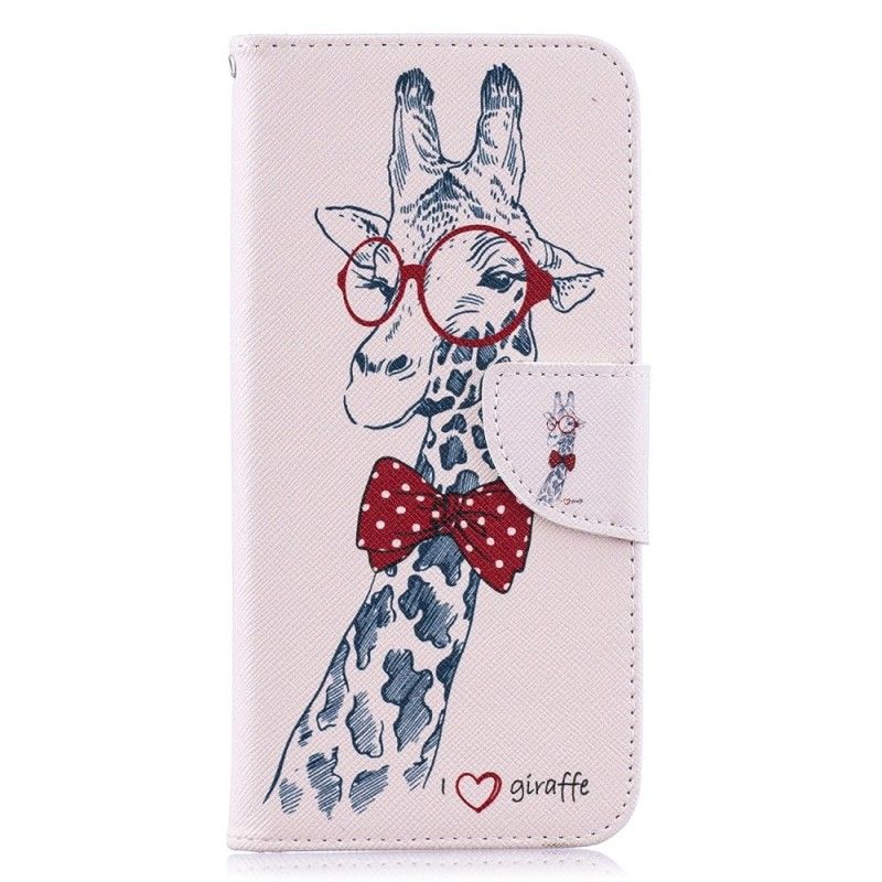 Lederhüllen Für Samsung Galaxy A50 Nerd-Giraffe