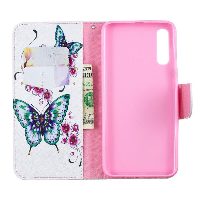 Lederhüllen Für Samsung Galaxy A50 Wundervolle Schmetterlinge