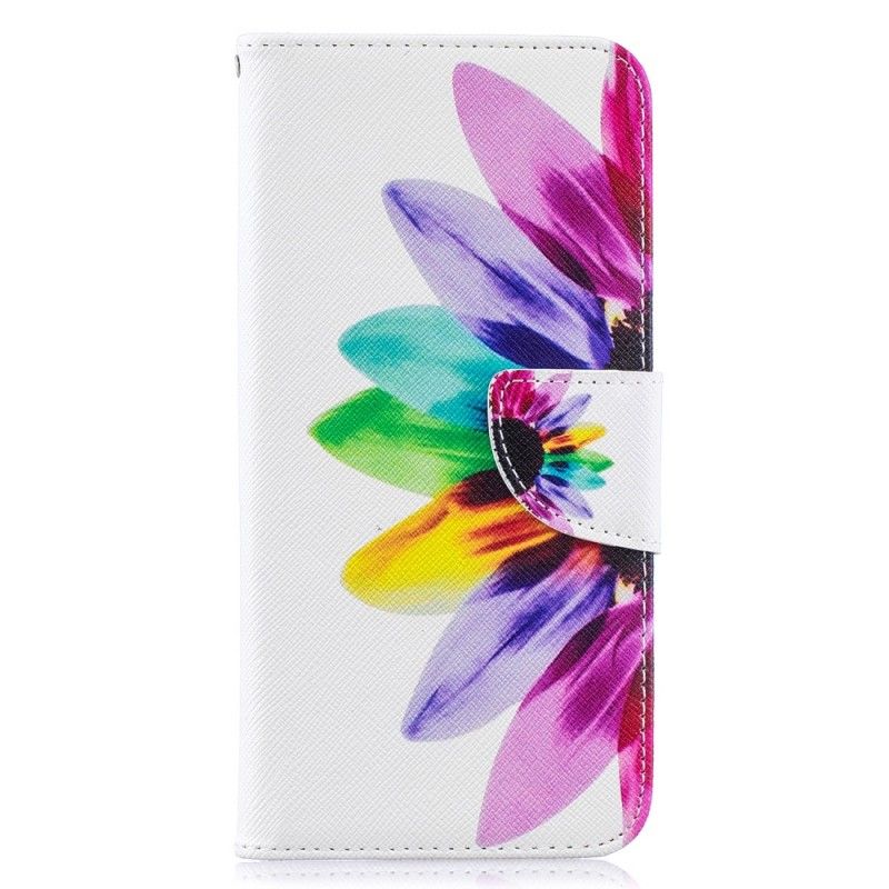 Lederhüllen Samsung Galaxy A50 Aquarellblume