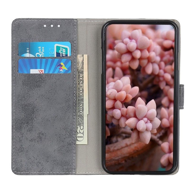 Lederhüllen Samsung Galaxy A50 Grau Vintage Ledereffekt