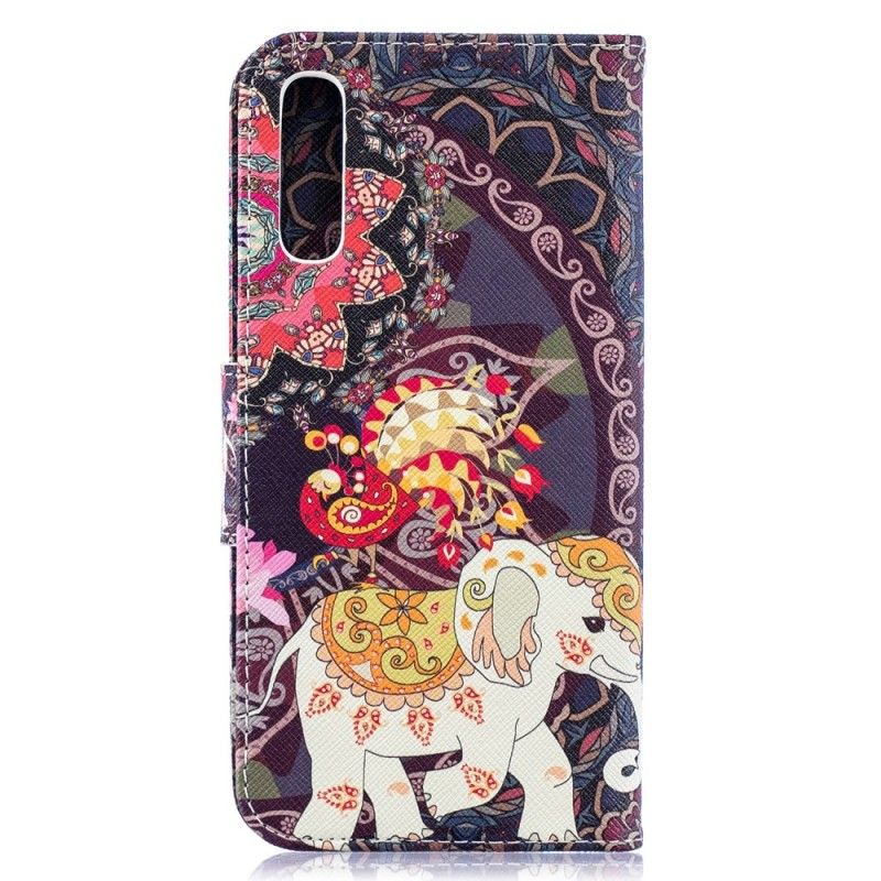 Lederhüllen Samsung Galaxy A50 Handyhülle Mandala Für Ethnische Elefanten