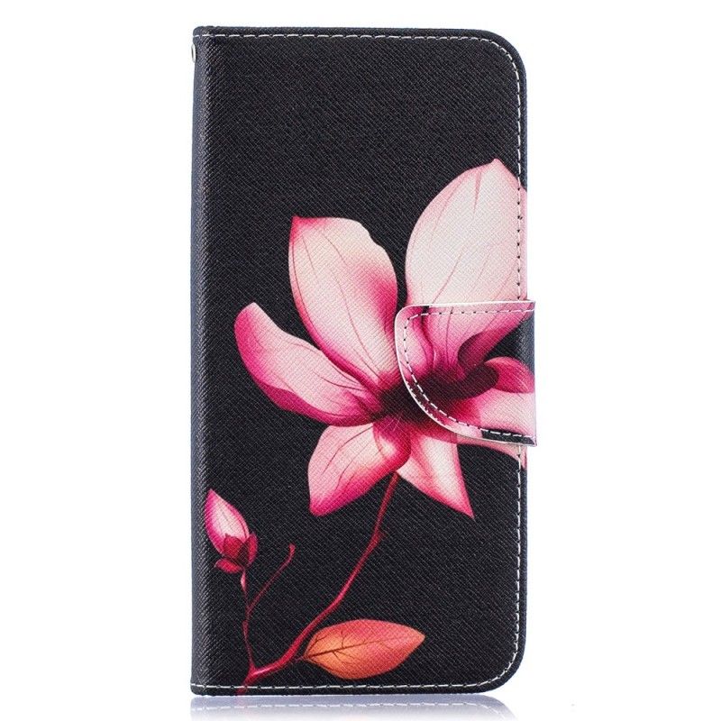 Lederhüllen Samsung Galaxy A50 Rosa Blume