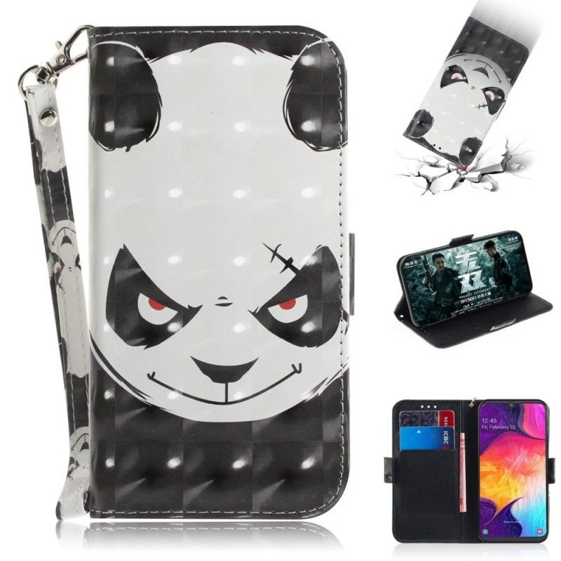 Lederhüllen Samsung Galaxy A50 Wütender Panda Mit Tanga