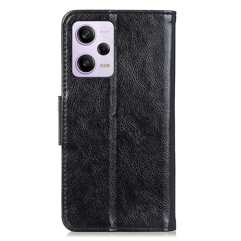 Flip Case Für Xiaomi Redmi Note 12 Pro Plus Gespaltenes Nappaleder