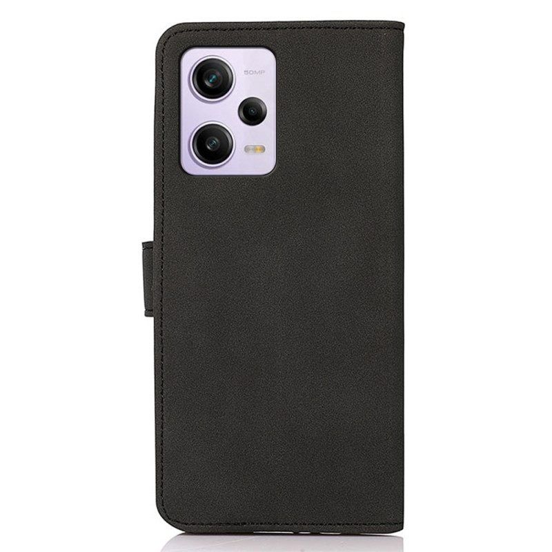 Flip Case Für Xiaomi Redmi Note 12 Pro Plus Khazneh Modischer Ledereffekt