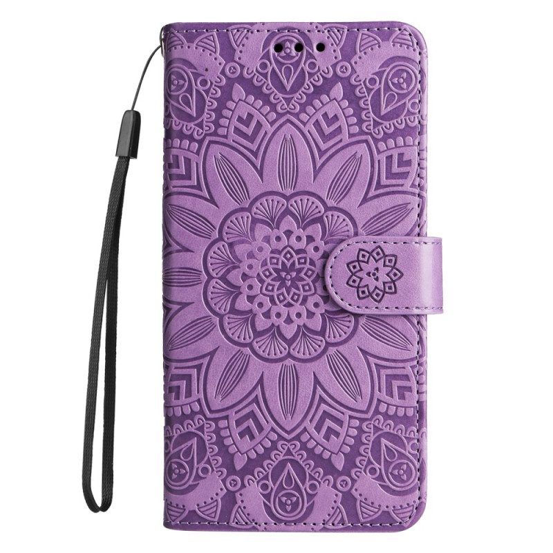 Flip Case Für Xiaomi Redmi Note 12 Pro Plus Mit Kordel Mandala-dekoration Mit Riemen