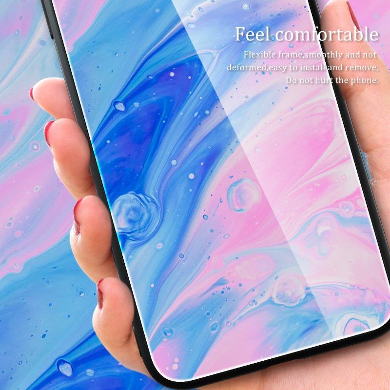 Hülle Für Xiaomi Redmi Note 12 Pro Plus Marmorfarben Gehärtetes Glas