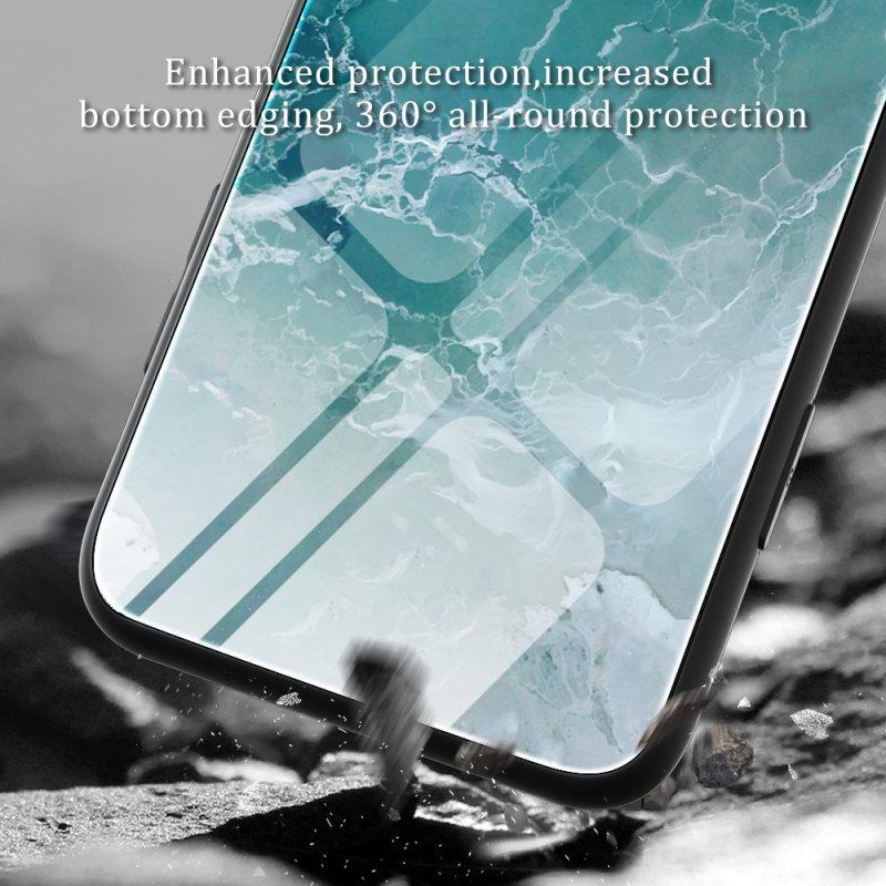 Hülle Für Xiaomi Redmi Note 12 Pro Plus Marmorfarben Gehärtetes Glas