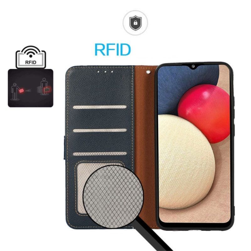 Lederhüllen Für Xiaomi Redmi Note 12 Pro Plus Rfid-khazneh Im Litschi-stil