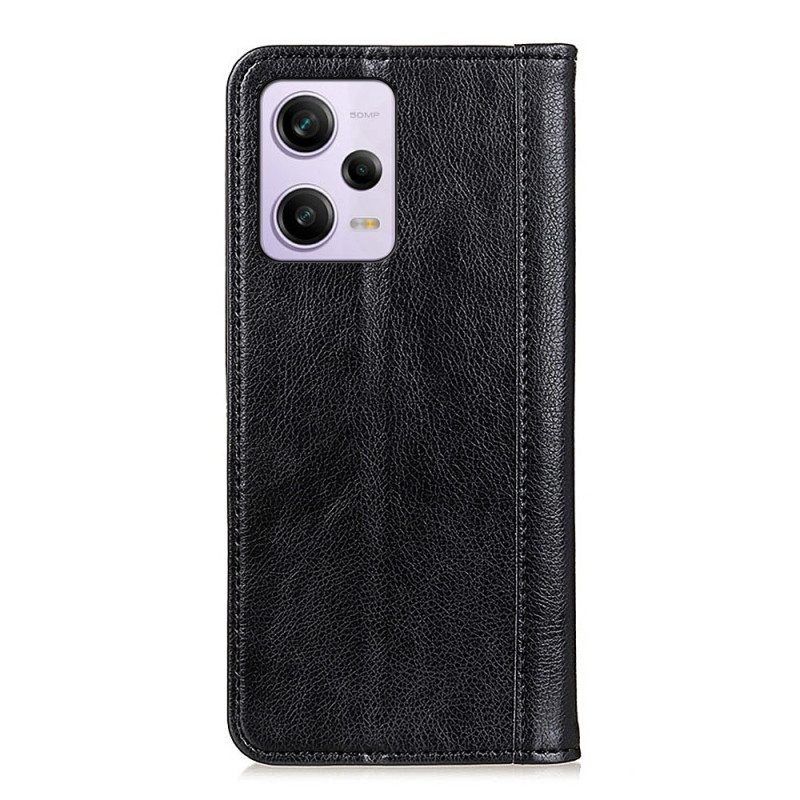 Schutzhülle Für Xiaomi Redmi Note 12 Pro Plus Flip Case Litschi-spaltleder