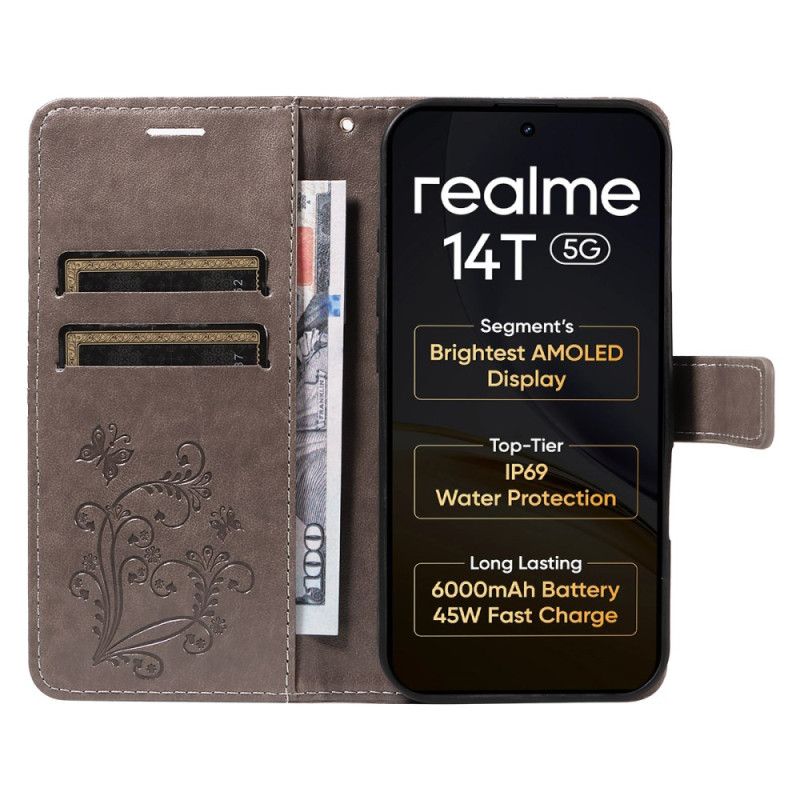 Lederhüllen Für Realme 14t 5g Riesige Schmetterlinge