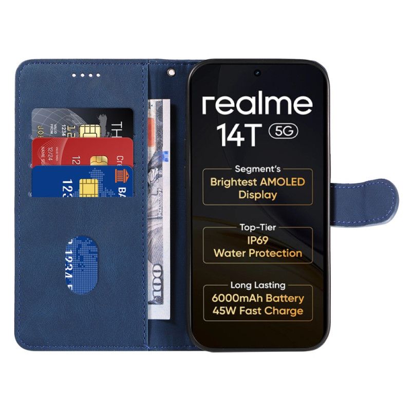 Lederhüllen Für Realme 14t 5g Wellenstruktur
