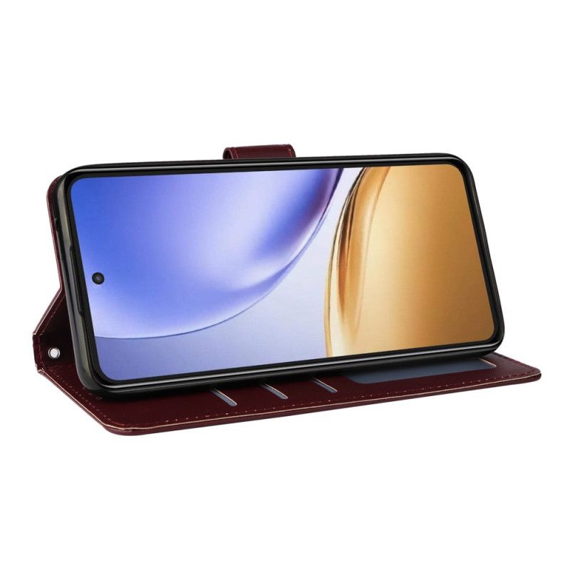 Lederhüllen Realme 14t 5g Glatter Riemen
