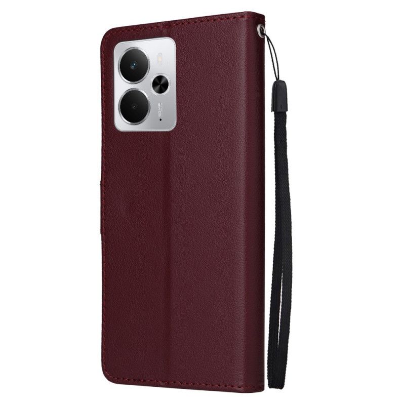 Lederhüllen Realme 14t 5g Glatter Riemen