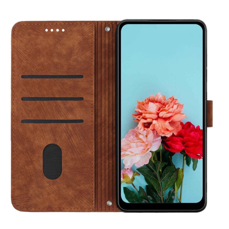 Lederhüllen Realme 14t 5g Handyhülle Linien