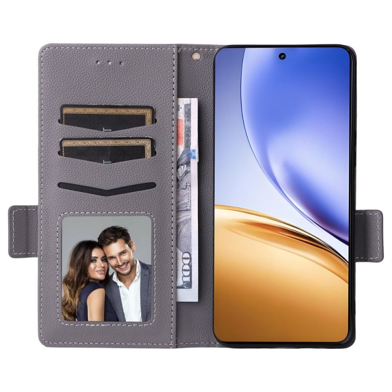 Lederhüllen Realme 14t 5g Handyhülle Litschi-textur Mit Riemen