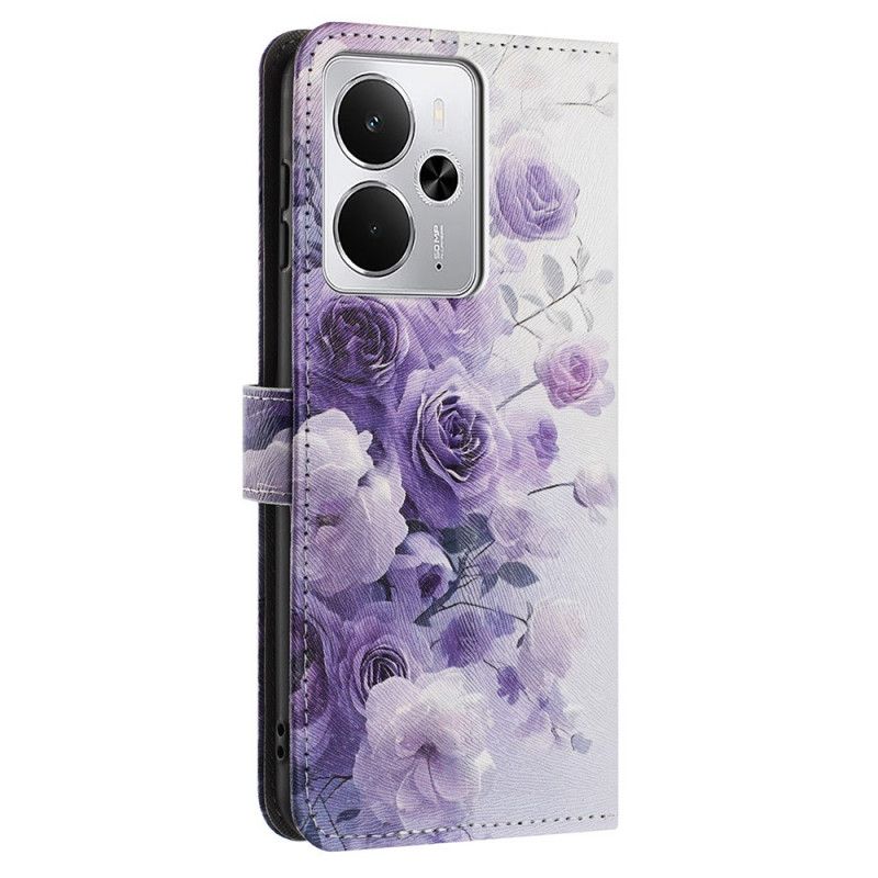 Lederhüllen Realme 14t 5g Handyhülle Rosa Und Lila