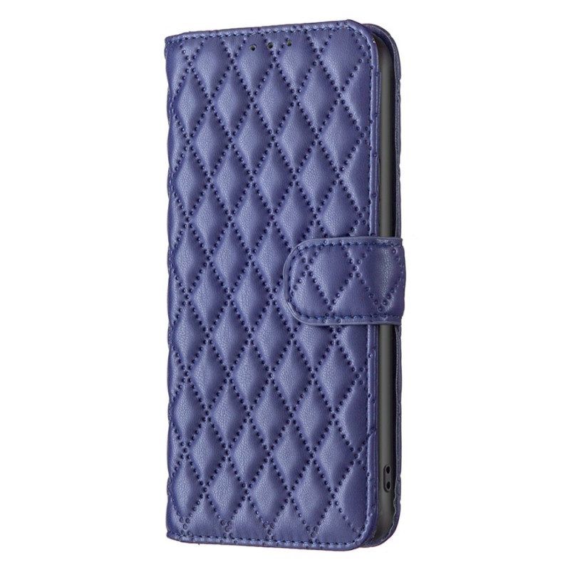 Flip Case Für Poco X5 Pro 5G Gesteppte Binfen-farbe
