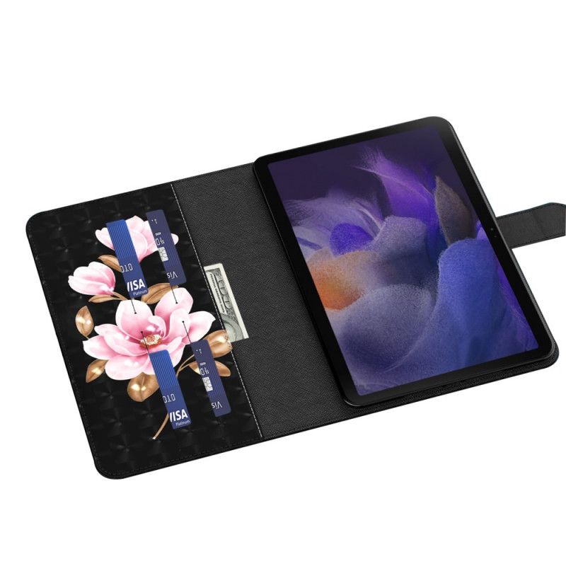 Kunstlederhülle Samsung Galaxy Tab A8 (2021) Baumblumen