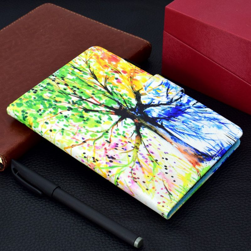 Lederhüllen Für Samsung Galaxy Tab A8 (2021) Aquarellbaum