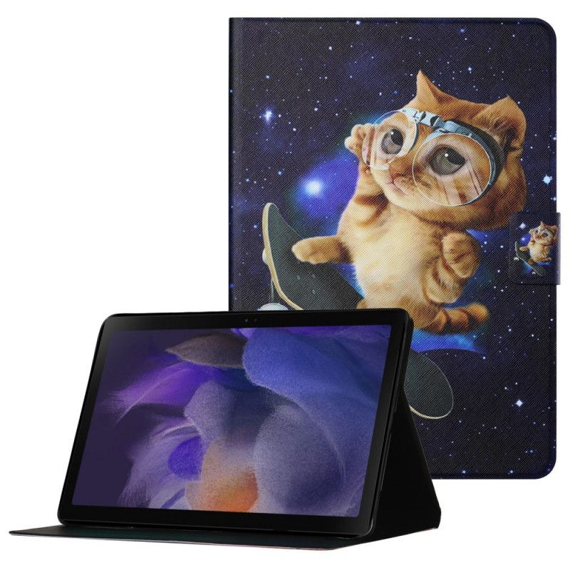 Lederhüllen Für Samsung Galaxy Tab A8 (2021) Katzen-skateboard