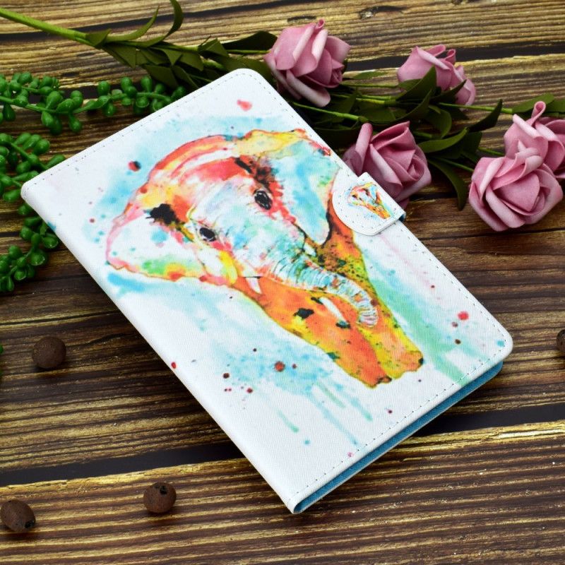 Lederhüllen Samsung Galaxy Tab A8 (2021) Aquarell Elefant