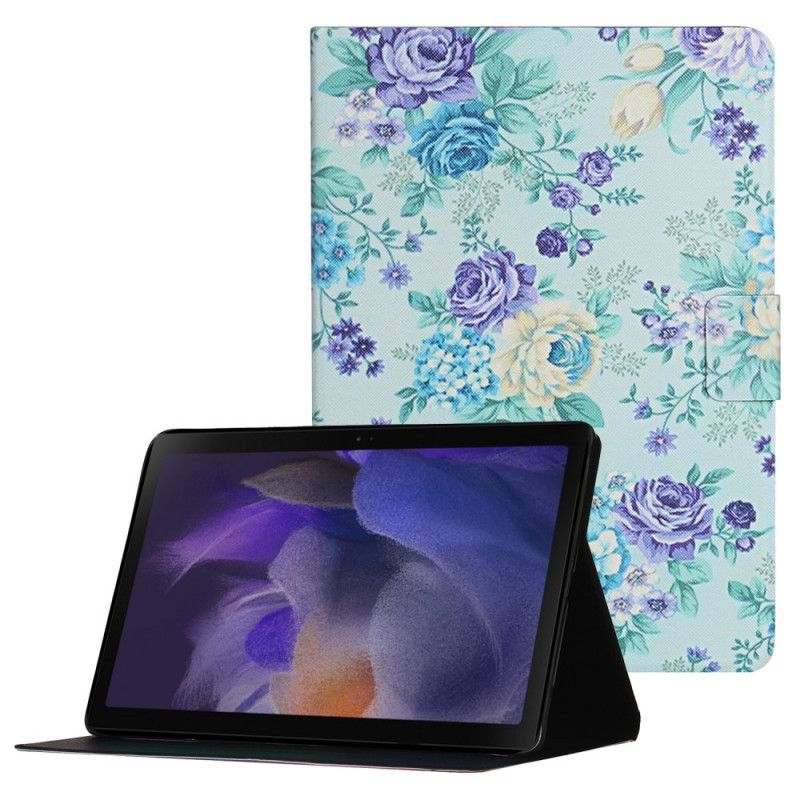 Lederhüllen Samsung Galaxy Tab A8 (2021) Blumen Blumen Blumen