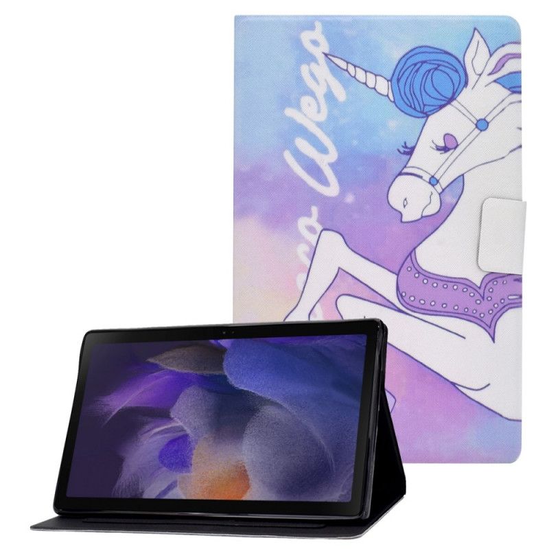 Lederhüllen Samsung Galaxy Tab A8 (2021) Fantasie-einhorn