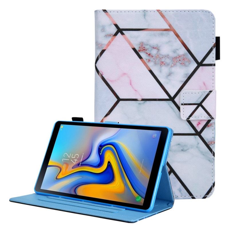 Lederhüllen Samsung Galaxy Tab A8 (2021) Geometrischer Marmor