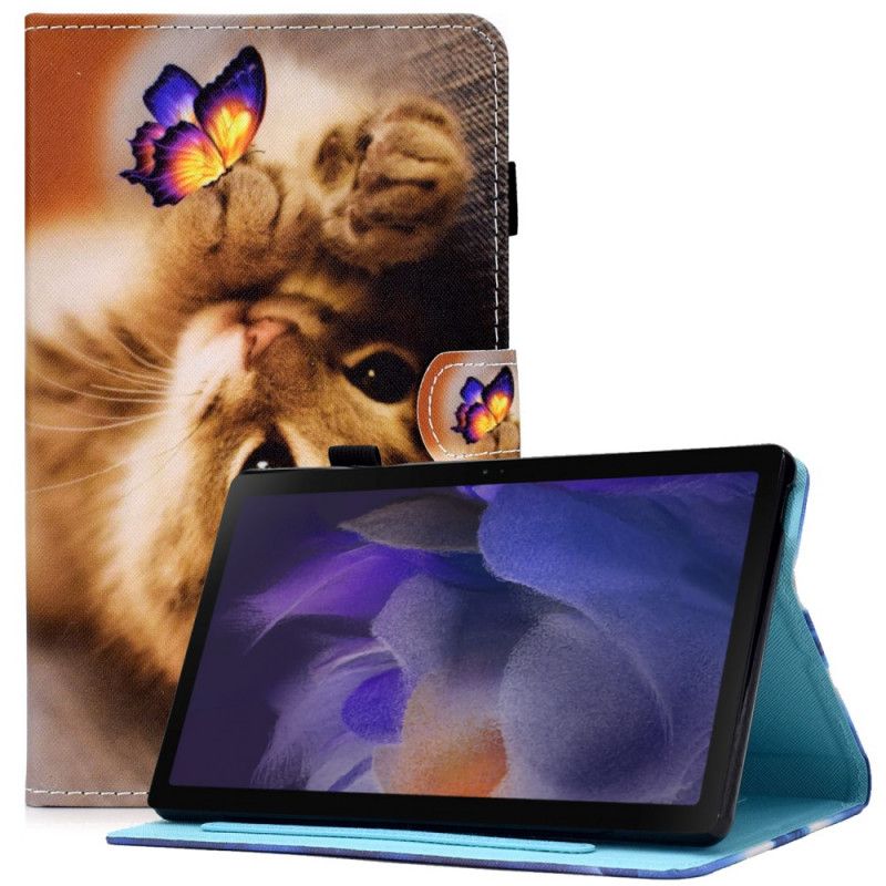 Lederhüllen Samsung Galaxy Tab A8 (2021) Mein Kätzchen Und Schmetterling