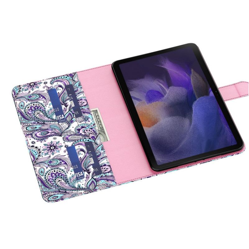 Lederhüllen Samsung Galaxy Tab A8 (2021) Paisley-muster