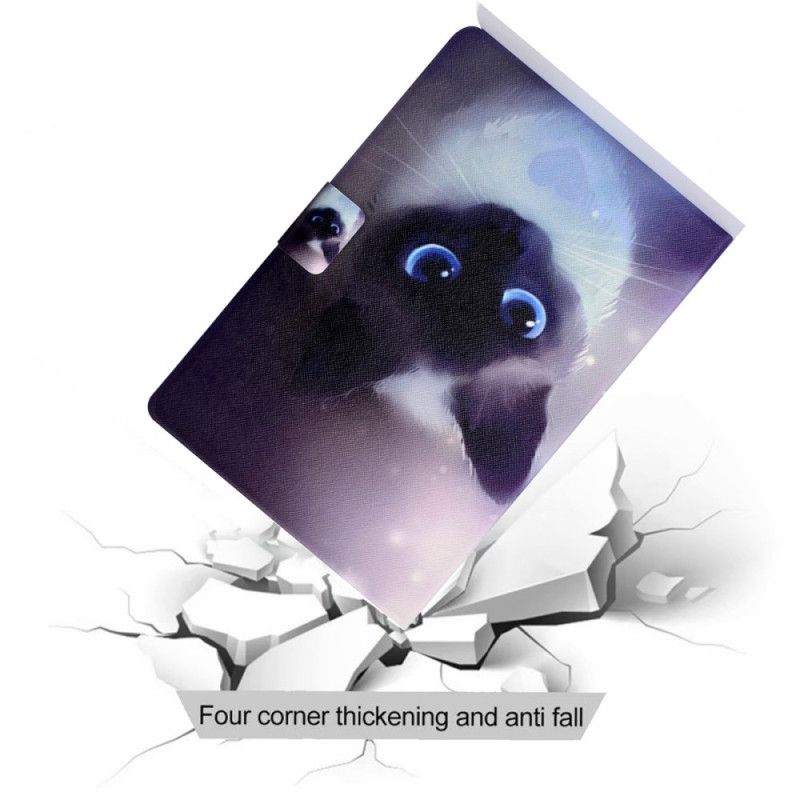 Lederhüllen Samsung Galaxy Tab A8 Handyhülle (2021) Blauäugige Katze