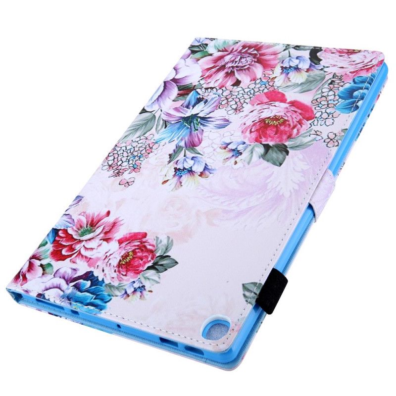 Lederhüllen Samsung Galaxy Tab A8 Handyhülle (2021) Blumendesign