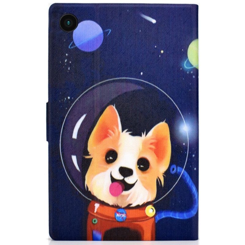 Lederhüllen Samsung Galaxy Tab A8 Handyhülle (2021) Weltraumhund