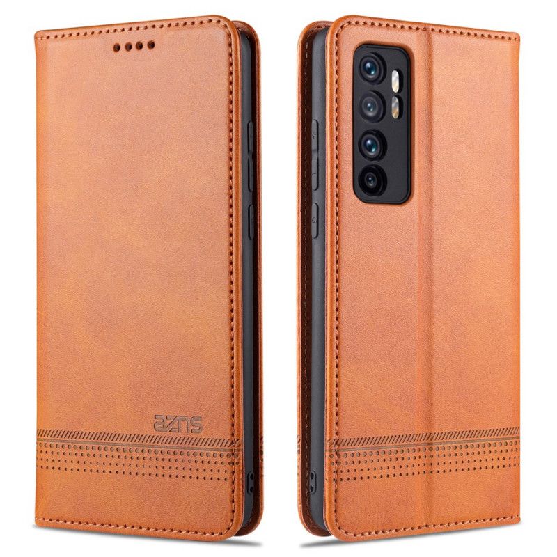 Flip Case Xiaomi Mi Note 10 Lite Schwarz Azns Lederstil