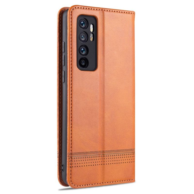 Flip Case Xiaomi Mi Note 10 Lite Schwarz Azns Lederstil