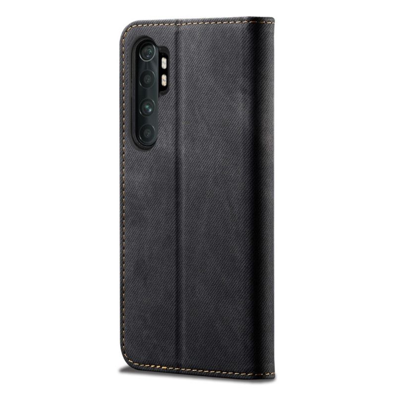Flip Case Xiaomi Mi Note 10 Lite Schwarz Jeansstoff