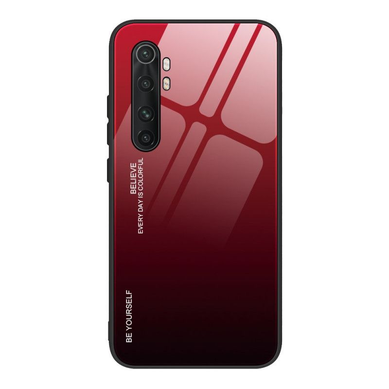 Hülle Für Xiaomi Mi Note 10 Lite Rot Sei Du Selbst Gehärtetes Glas