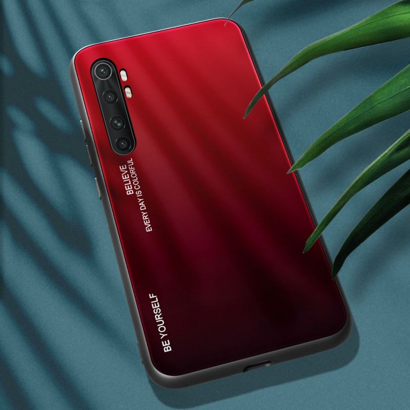 Hülle Für Xiaomi Mi Note 10 Lite Rot Sei Du Selbst Gehärtetes Glas
