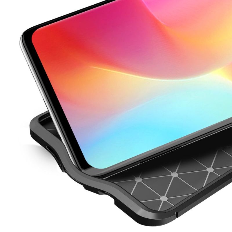 Hülle Für Xiaomi Mi Note 10 Lite Schwarz Doppellinien-Litschileder-Effekt