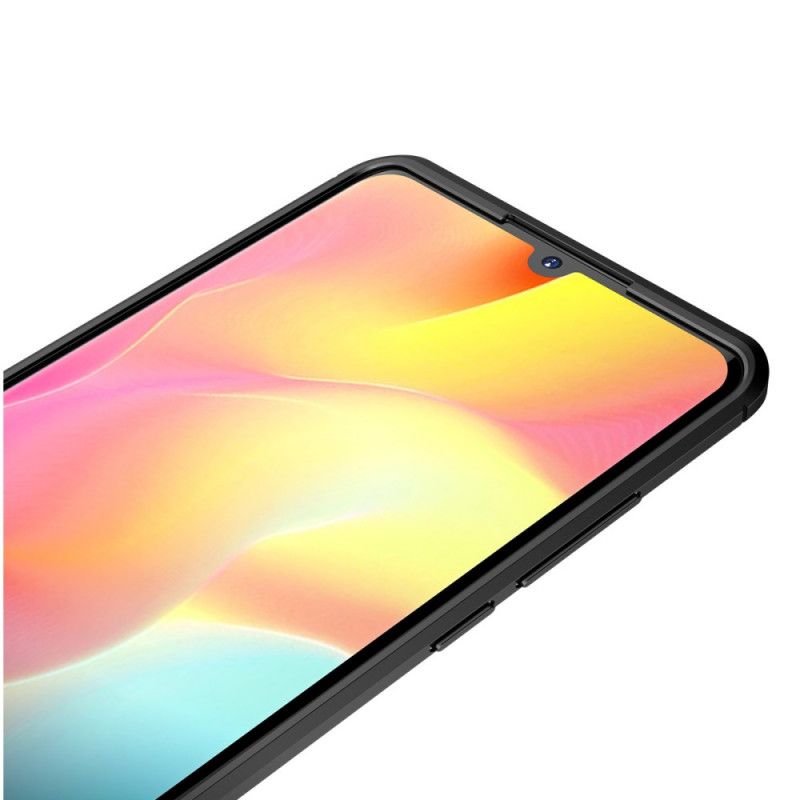 Hülle Für Xiaomi Mi Note 10 Lite Schwarz Doppellinien-Litschileder-Effekt