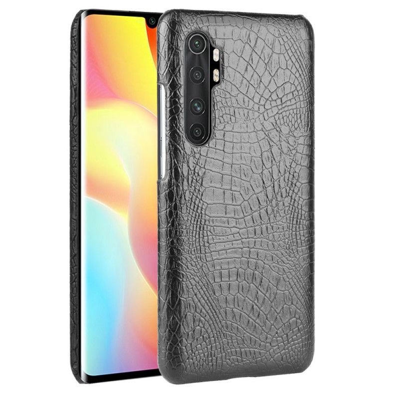 Hülle Für Xiaomi Mi Note 10 Lite Schwarz Krokodillederstil